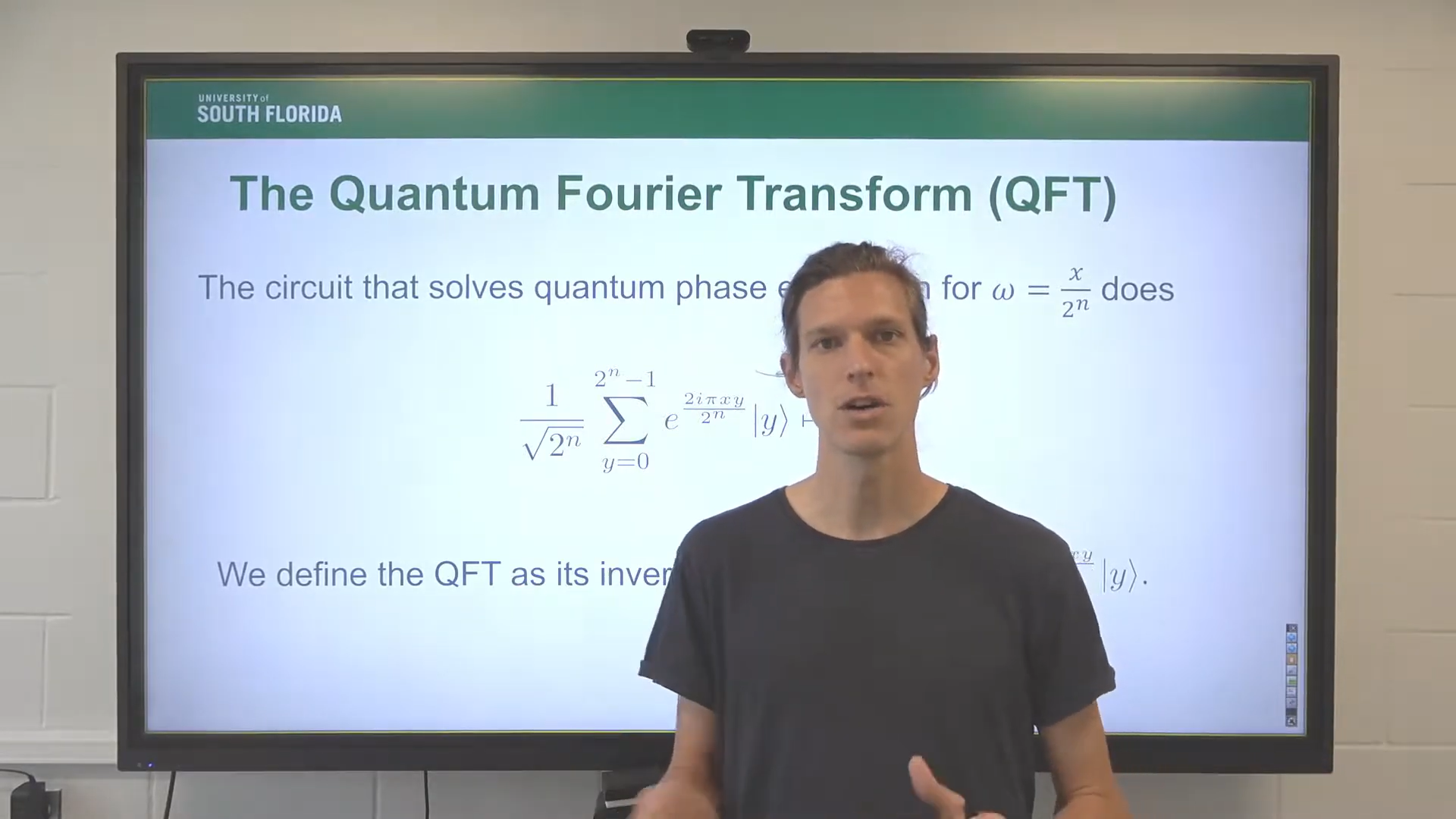 Quantum Fourier Transform lecture screenshot