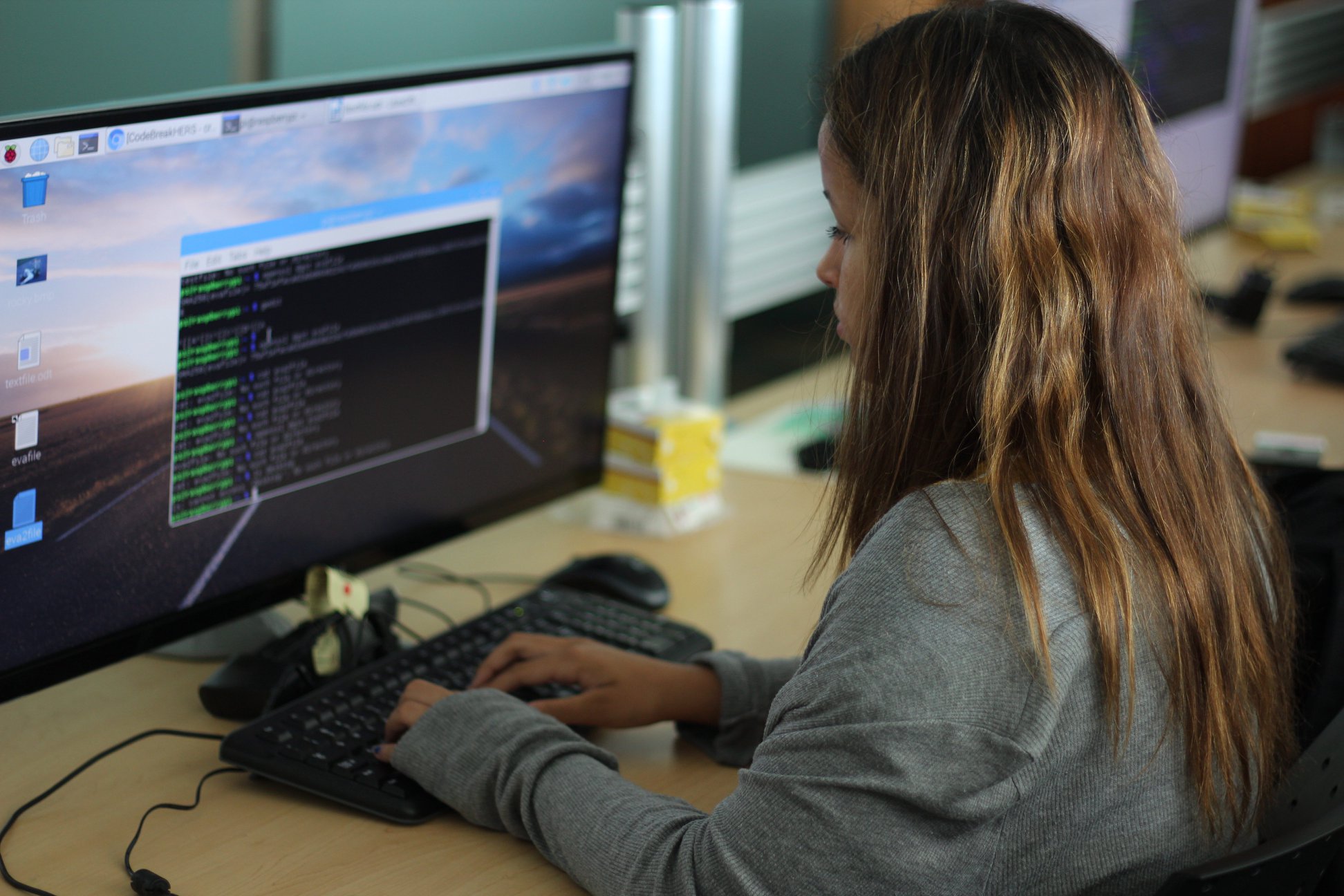CodeBreakHERs: students coding